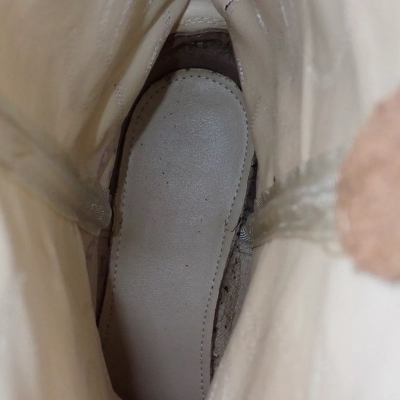 Old West Mens Cowboy Boots Western Tan Leather Suede Size 9 D - Picture 10 of 11